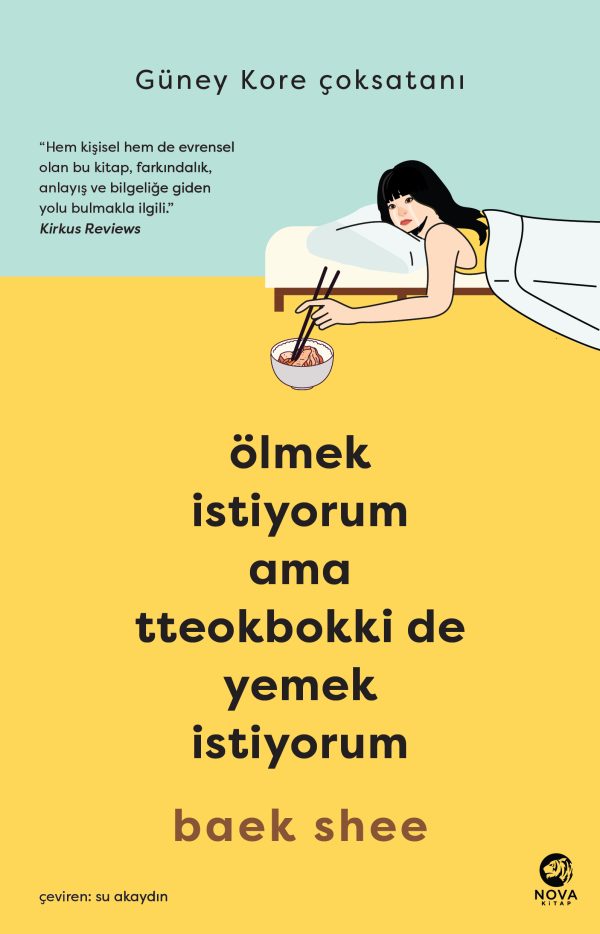Ölmek İstiyorum Ama Tteokbokki de Yemek İstiyorum kitap kapağı tasarımı